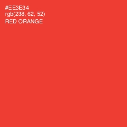 #EE3E34 - Red Orange Color Image